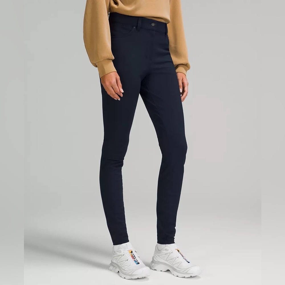 Lululemon City Sleek Slim-Fit 5 Pocket High-Rise Pant size 26 Navy